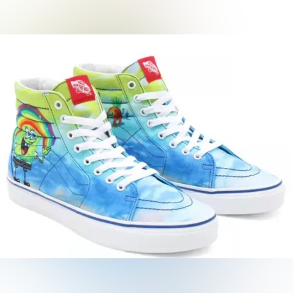 Vans X SpongeBob Sk8-Hi Imaginaaation Skate Sneakers Size 10 NWOT $110 - Picture 2 of 10